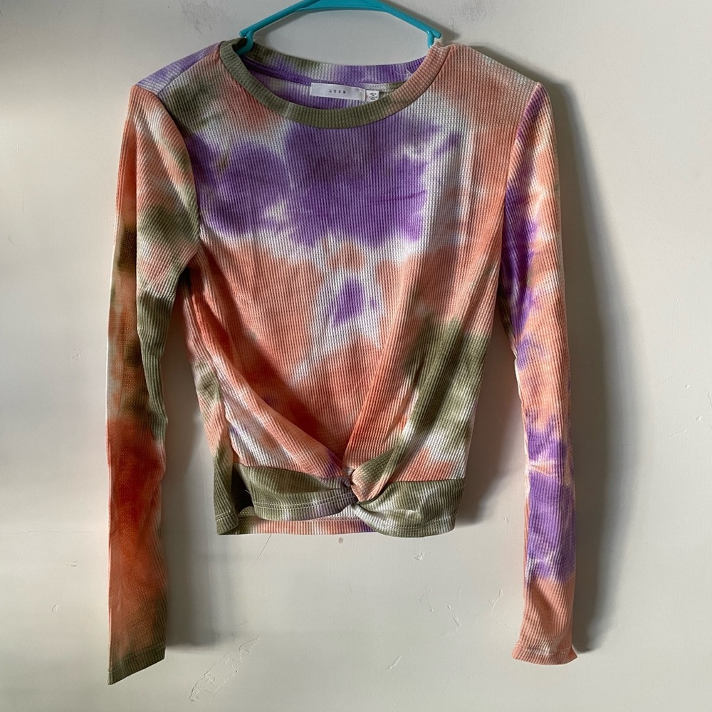 Lush multicolored long sleeve multicolored shirt. Ladies size S